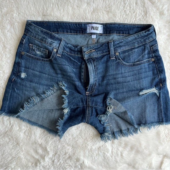 PAIGE Daryn Upcycled Avenger Jean Shorts size 31 - Picture 3 of 10